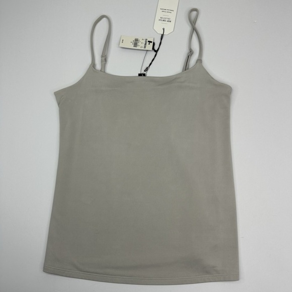 Express Body Contour Collection Camisole Grey Square‎ Neck Small NWT